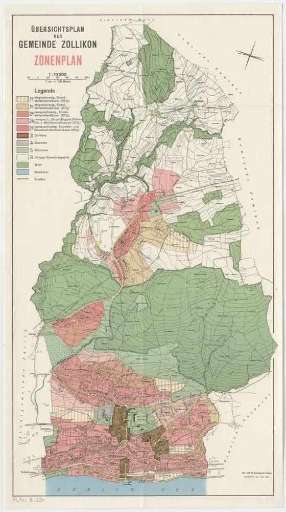 Zollikon: Gemeinde; Übersichtsplan (Zonenplan)