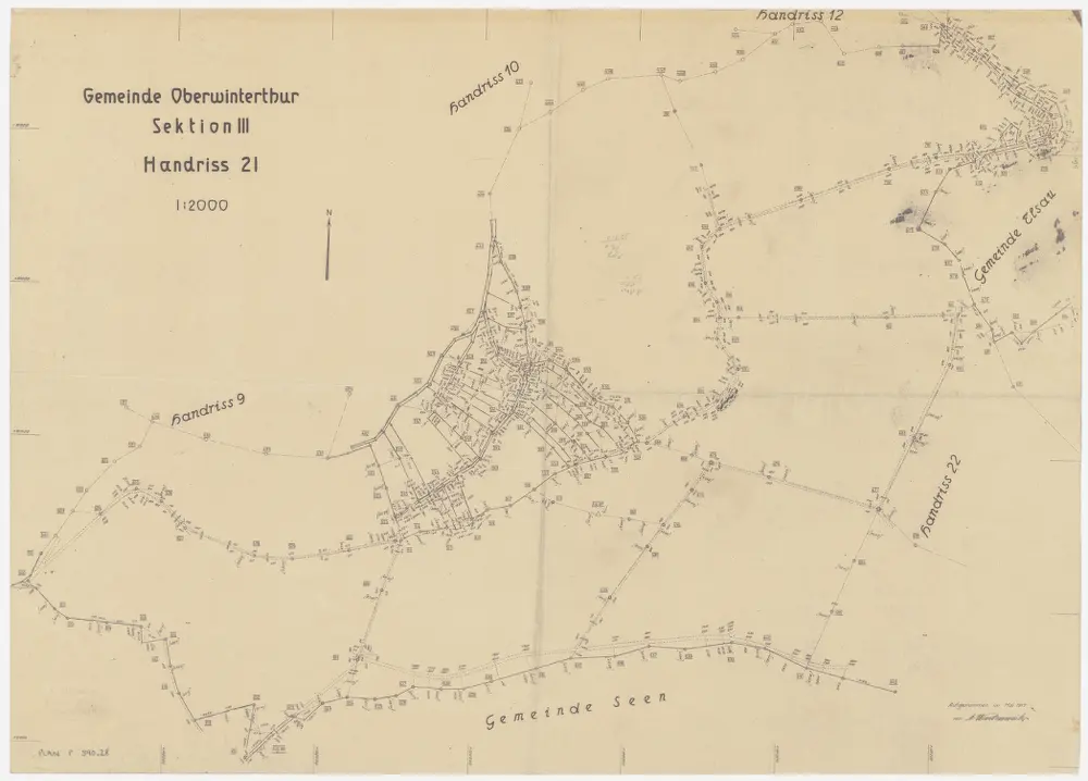 Winterthur, Seen, Oberwinterthur: Staatswaldungen: Oberwinterthur: Sektion III; Grundriss (Nr. 21)