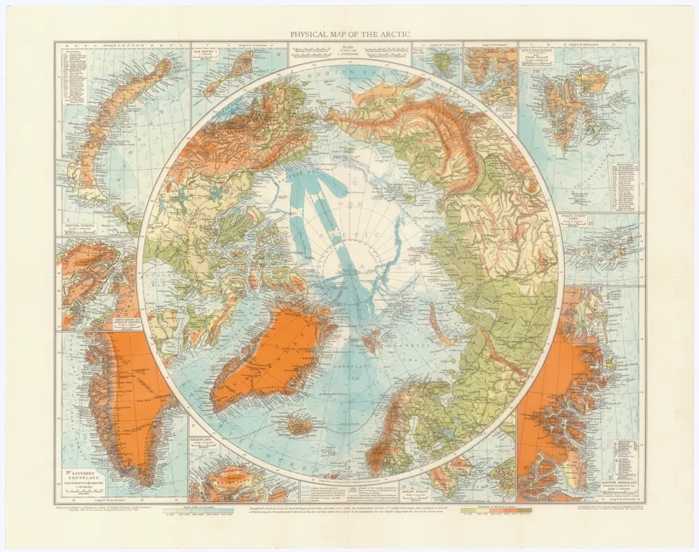 Physical map of the Arctic