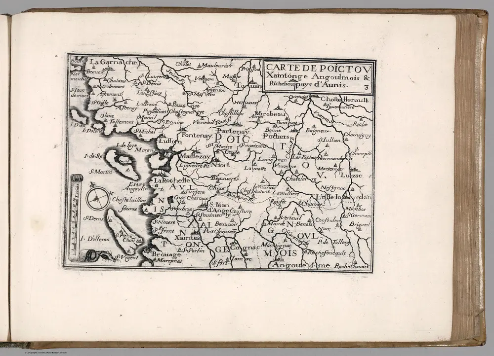 Carte de Poictou Xaintonge Angoulmois et Pays d'Aunis