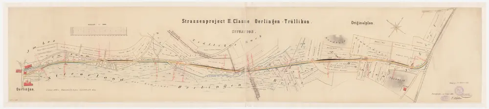 Kleinandelfingen, Trüllikon: Projektierte Strasse von Oerlingen über den Trüllikerbuck bis zur Strasse von Kleinandelfingen nach Trüllikon; Situationsplan