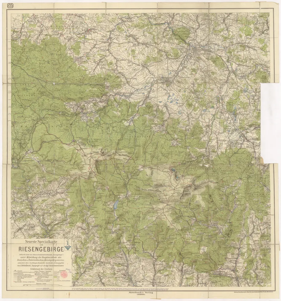 Neueste Specialkarte vom Riesengebirge