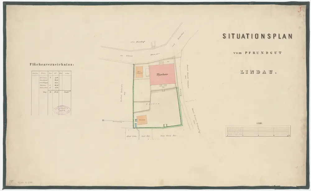 Lindau: Pfrundgut mit Pfarrhaus; Grundriss (Nr. 2)