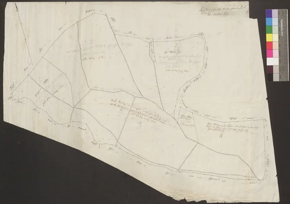 HZAN GA 100_Nr. 1258_ : Hollenbach, Gemeinde Mulfingen, und Weikersheim"Concept Riss von den Weikersheimer und Hollenbacher Forsteien"