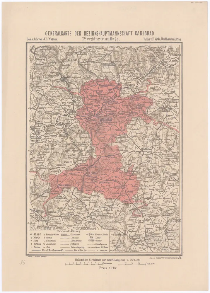 Generalkarte der Bezirkshauptmannschaft Karlsbad