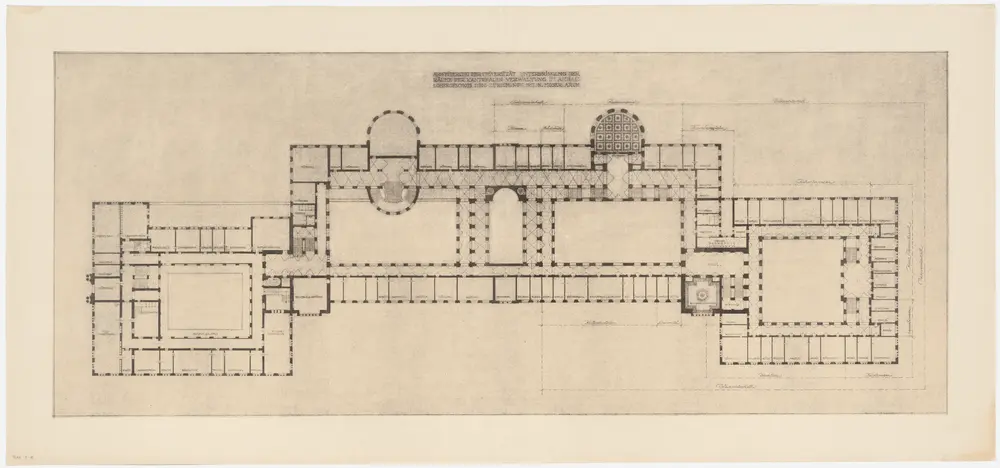 Zürich: Erweiterung der Universität, Unterbringung der Räume der kantonalen Verwaltung im Anbau der Universität; 1. Obergeschoss; Grundriss