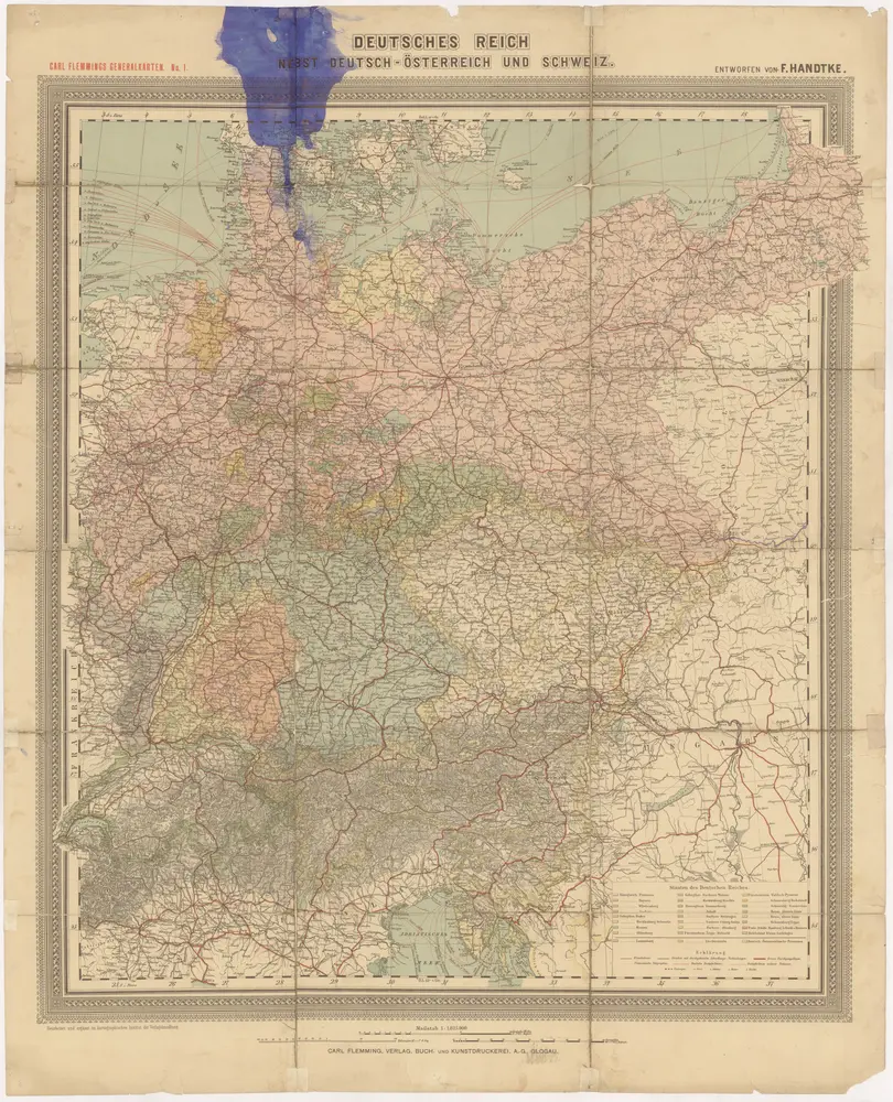 Deutsches Reich nebts Deutsch-Österreich und Schweiz