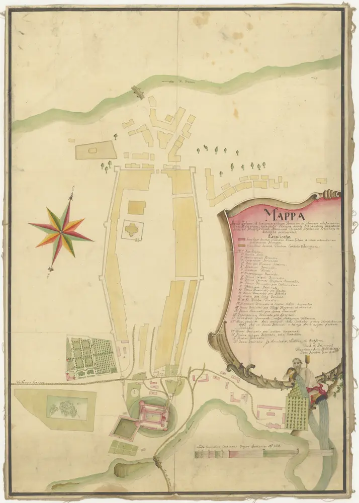 Mappa arcis Zólyóm et circumjacentium domorum ac aliorum aedificiorum, item hoctorum, integralis denique fundi intravillani praeattactae arcis ac illustrissimum dominum Comitem Stephanum Esterhazy de Galantha pertinentis