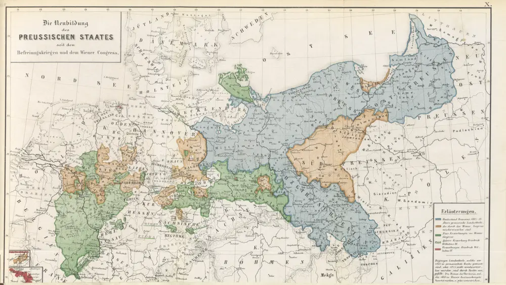 Die Territorialgeschichte des brandenburgisch preussischen Staates, im Auschluss an zehn historische Karten übersichtlich dargestellt