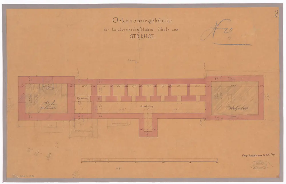 Strickhof, Oekonomiegebäude: Grundriss