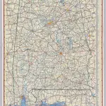 Shell Highway Map of Alabama.