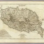 Carte de l'Isle de la Grenade. Grenada divided into its parishes.