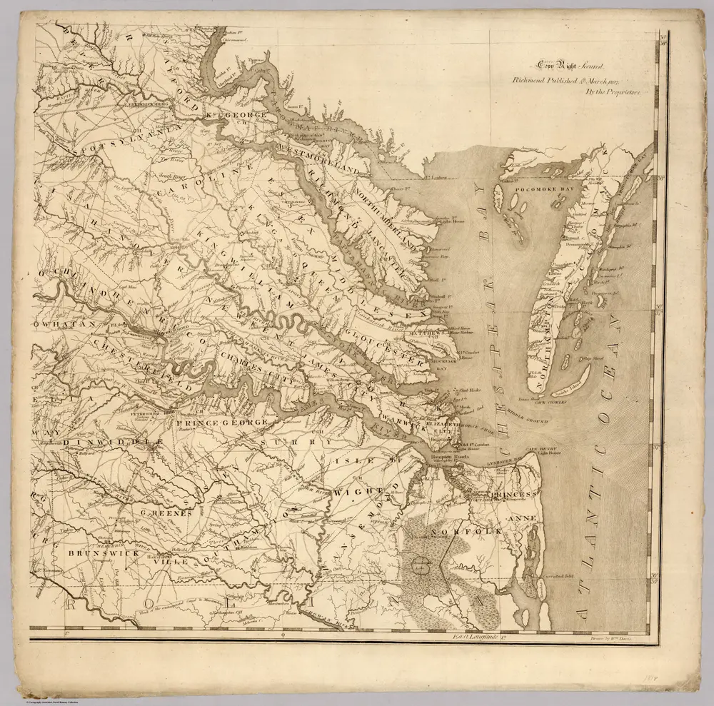 Map of Virginia, 1818 (lower right sheet)