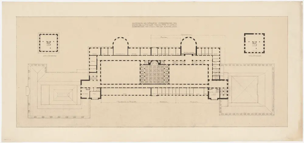 Zürich: Erweiterung der Universität, Unterbringung der Räume der kantonalen Verwaltung im Anbau der Universität; 3. Obergeschoss; Grundriss