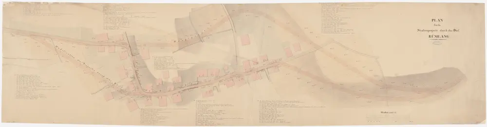 Rümlang: Projektierte Strasse durch das Dorf; Situationsplan
