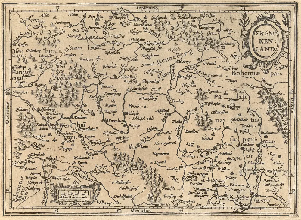 Franckenland [Karte], in: Atlas Minor, S. 454.