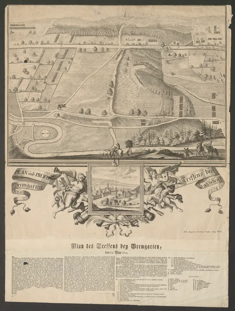 Plan des Treffens bey Bremgarten, den 12. May 1712