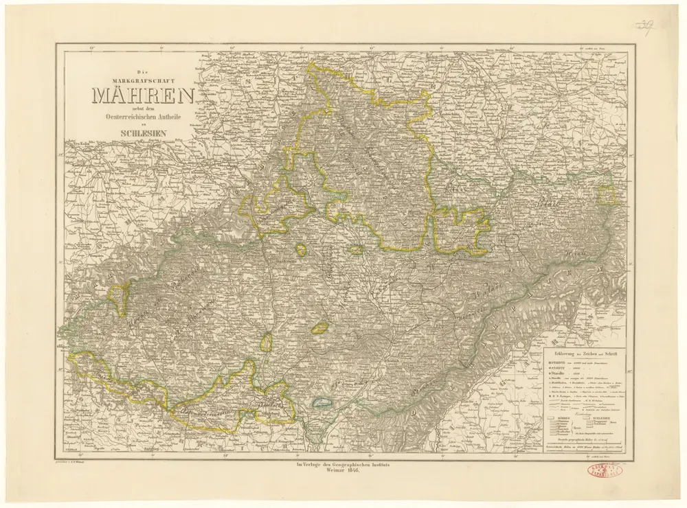 Die Markgrafschaft Mähren nebst dem oesterreichischen Antheile an Schlesien