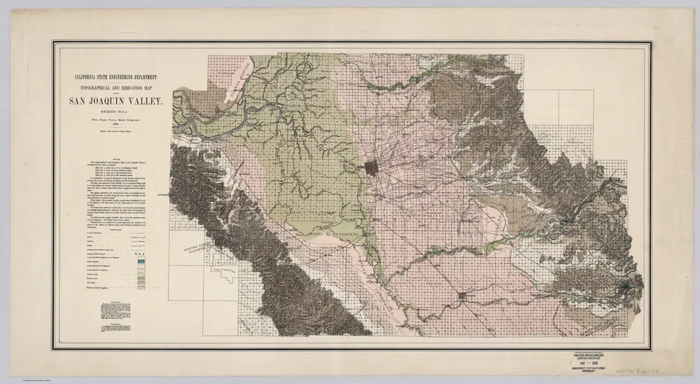 Sheet No. 1, Northern Portion, Irrigation Map of the San Joaquin Valley, California.