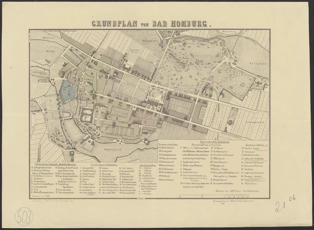 Grundplan von Bad Homburg