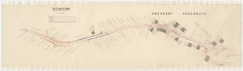 Hagenbuch: Strassenkorrektion von Oberdorf in Richtung Schneitberg; Situationsplan