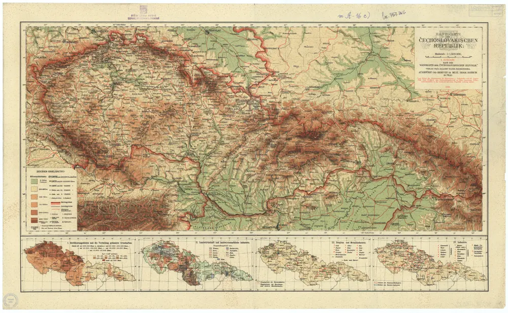 Handkarte der Čechoslovakischen Republik