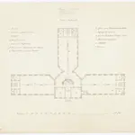 Kantonale Strafanstalt, projektierter Neubau: 1. Stock; Grundriss (1. Projekt)