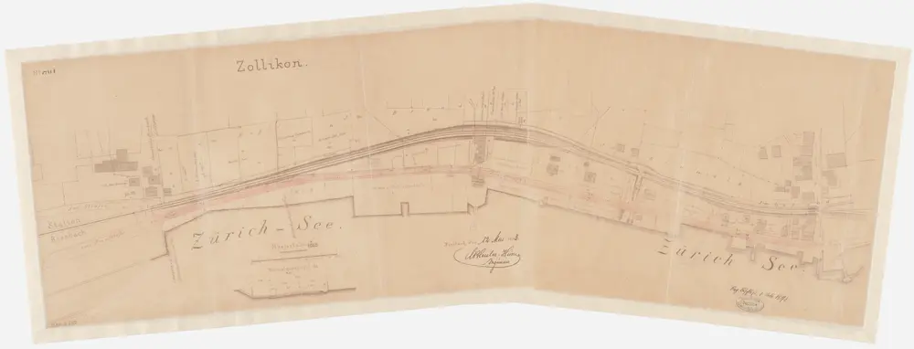 Riesbach, Zollikon: Strassenkorrektion der Seestrasse von der Station Riesbach bis zur Dampfschifflände; Situationsplan