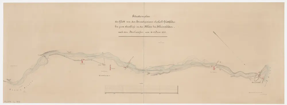 Glattfelden: Glatt von den Hundigwiesen oberhalb Glattfelden bis zur Einmündung in den Rhein; Situationsplan (Glatt-Gebiet Nr. 40)