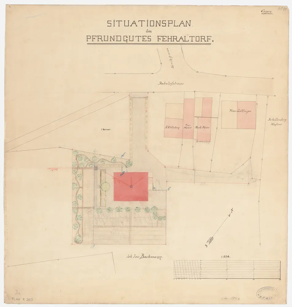 Fehraltorf: Pfrundgut beim neuen Pfarrhaus; Grundriss (Nr. 10)