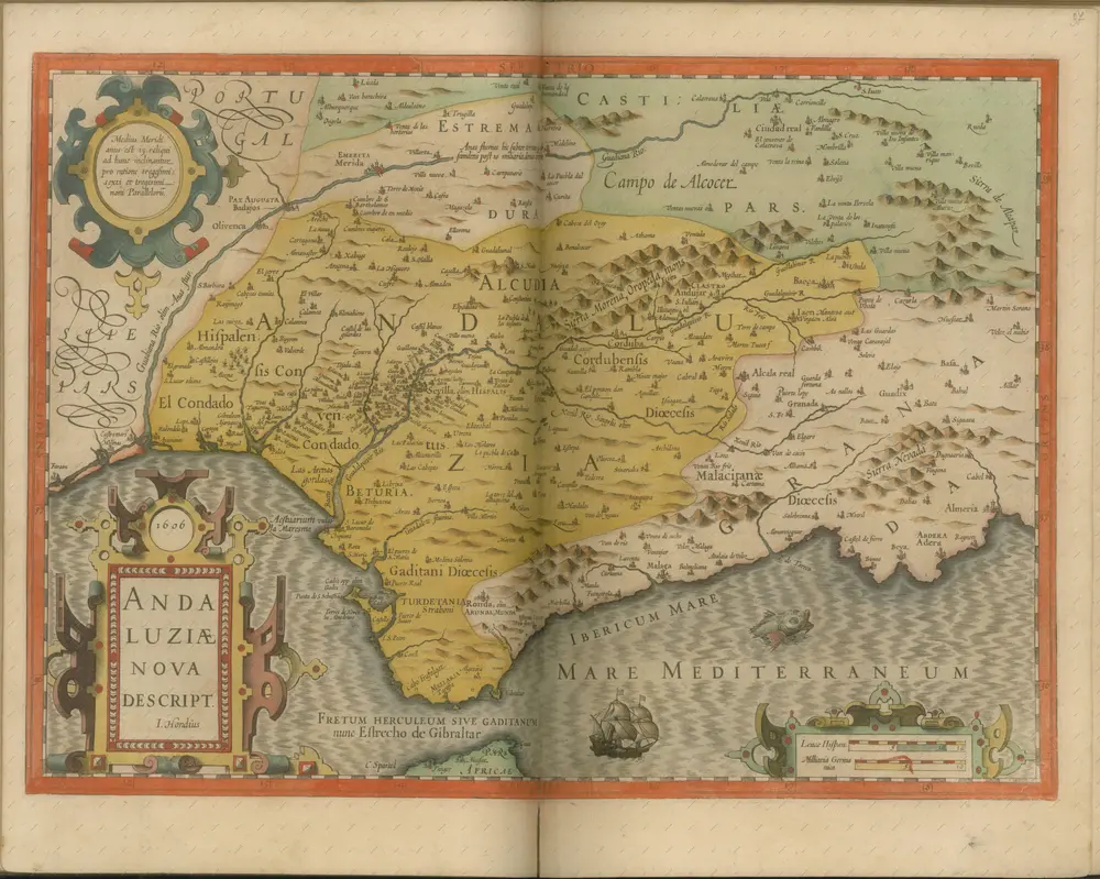 mapa z atlasu "Atlas Sive Cosmographicae Meditationes De Fabrica Mvndi Et Fabricati Figvra. Denuo auctos"