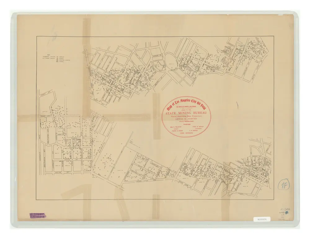 Map of Los Angeles city oil field