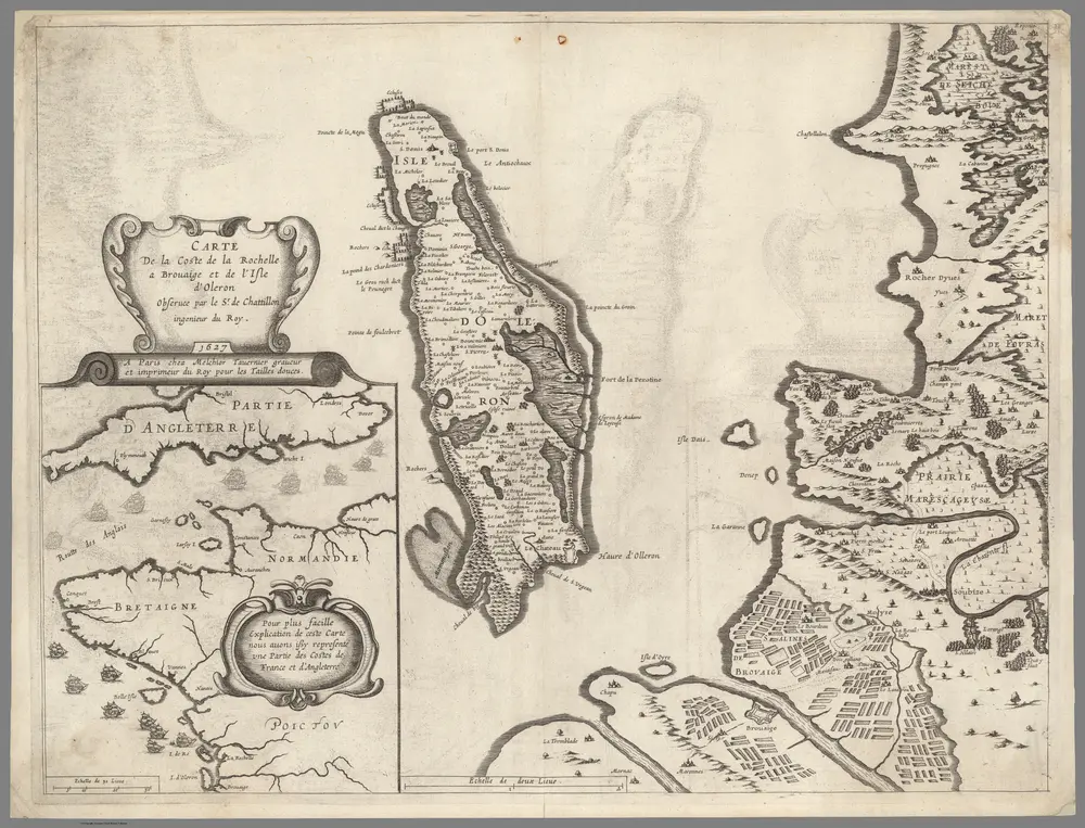 Carte de la Coste de La Rochelle a Brouaige et de l'Isle d'Oleron