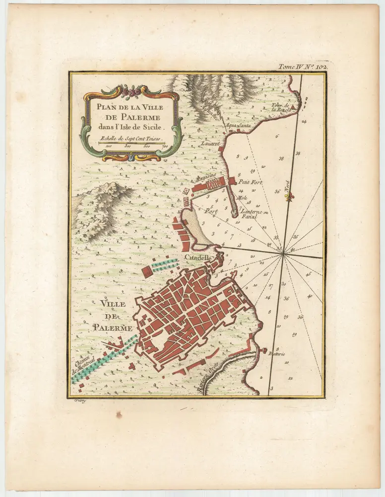 Plan de la ville de Palerme dans l'Isle de Sicile