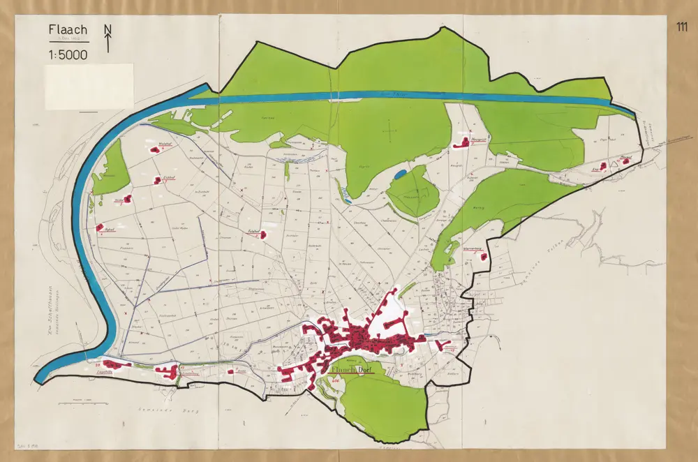 Flaach: Definition der Siedlungen für die eidgenössische Volkszählung am 01.12.1960; Siedlungskarte Nr. 111