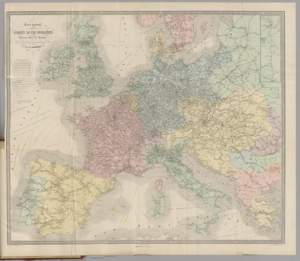 Carte Generale des Chemin de Fer Europeens.