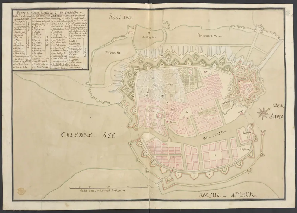 Plan der Konigl. Residence Copenhagen.