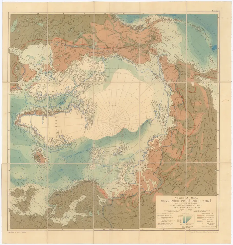 Fysikální mapa severních polárních zemí