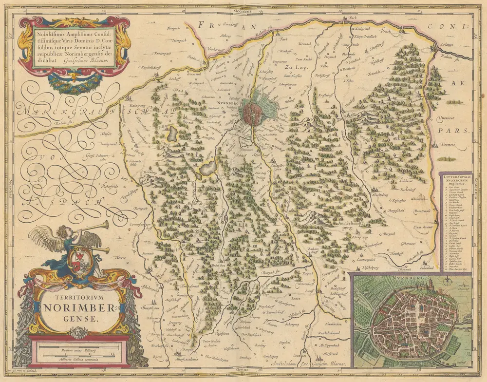 Territorium Norimbergense. [Karte], in: Le théâtre du monde, ou, Nouvel atlas contenant les chartes et descriptions de tous les païs de la terre, Bd. 1, S. 257.