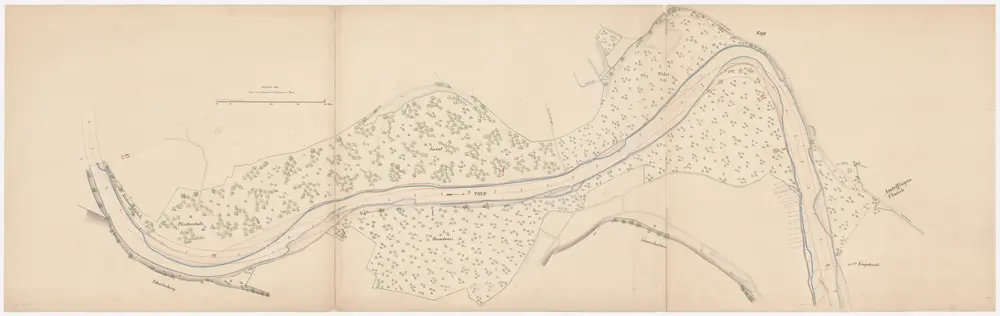 Andelfingen (damals Grossandelfingen), Kleinandelfingen, Flaach: Thur von Rütenenhölzli bis zur Grenze zwischen Grossandelfingen und Flaach; Situationsplan