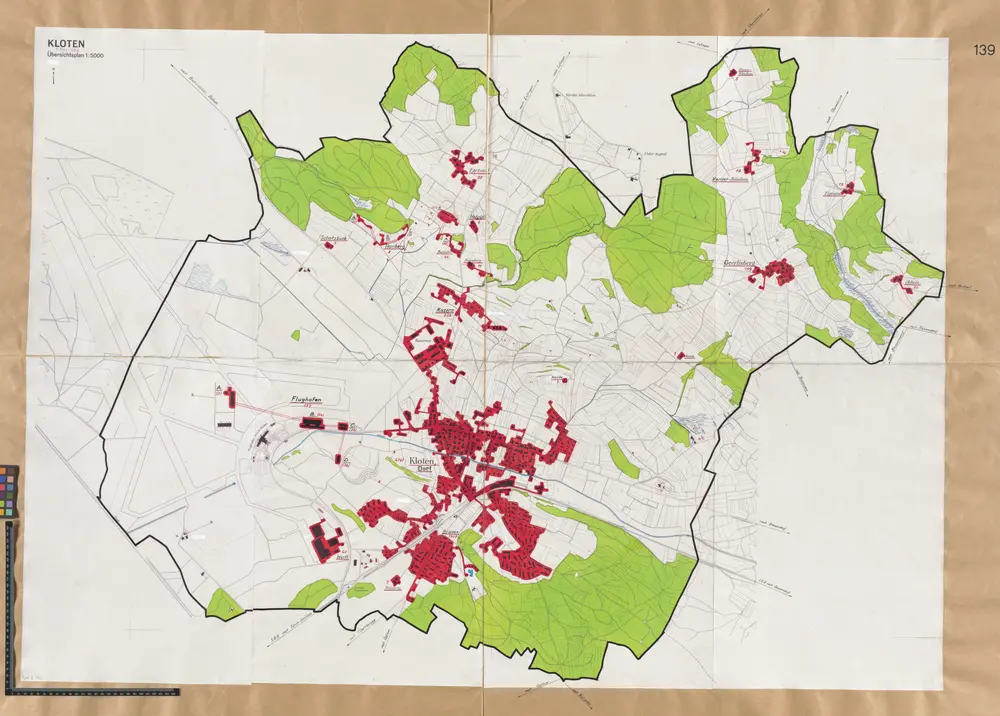 Kloten: Definition der Siedlungen für die eidgenössische Volkszählung am 01.12.1960; Siedlungskarte Nr. 139