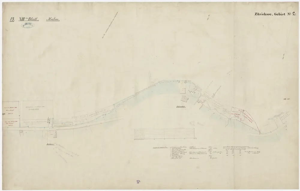 Hombrechtikon bis Zürich: Rechtes Ufer des Zürichsees; Grundrisse: Blatt 13: Meilen