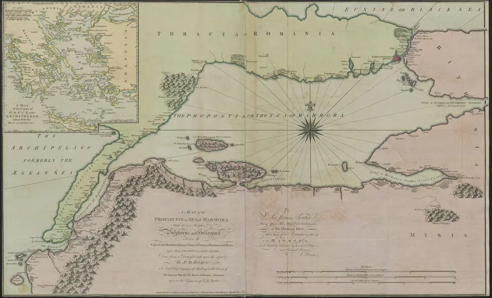 A MAP of the PROPONTIS or SEA of MARMORA with its two Streights, Viz.t Bosphorus and Hellespont