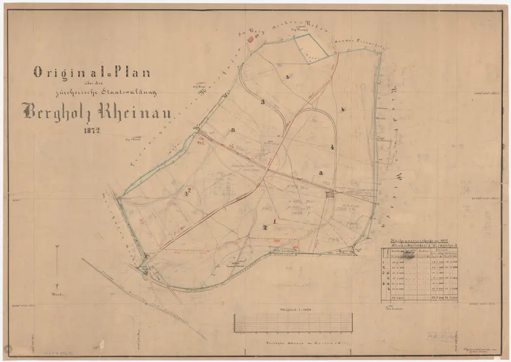 Rheinau: Gemeinde-, Kloster-, Genossenschafts- und Staatswaldungen: Staatswaldung Bergholz; Grundriss