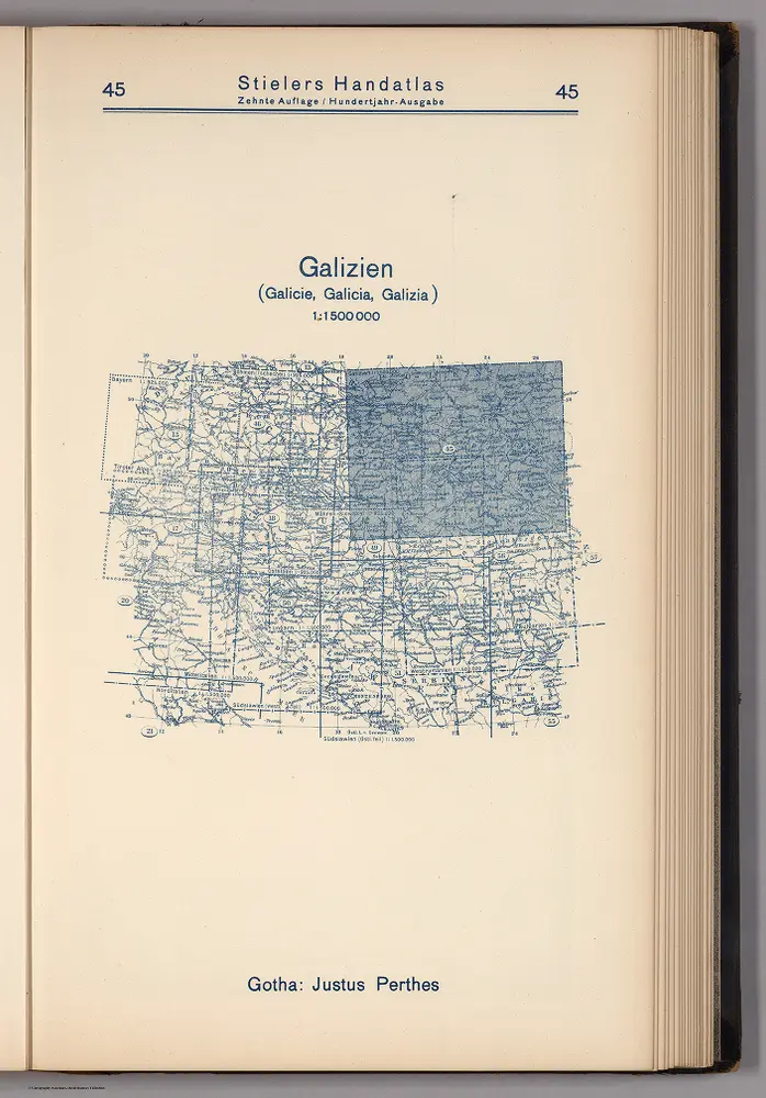 Index Map:  45.  Galizien.  Galicia.