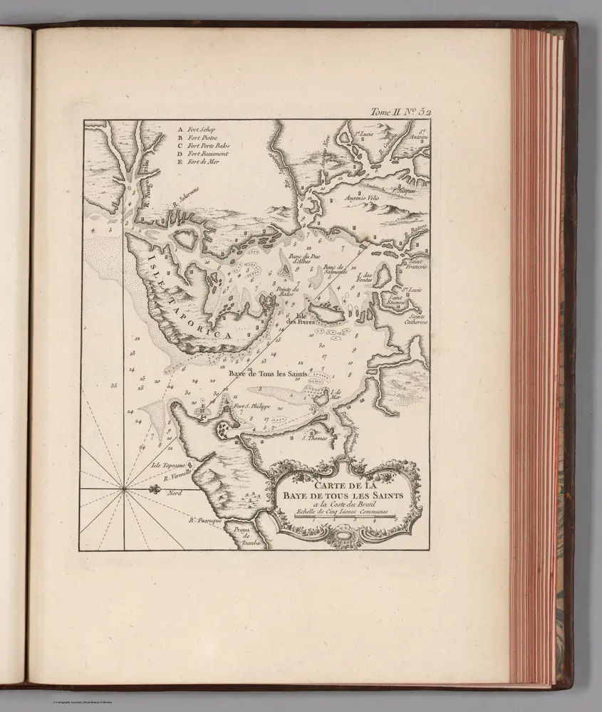 Carte de la baye de Tous les Saints a la coste du Bresil.