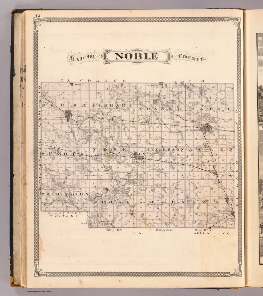 Map of Noble County.