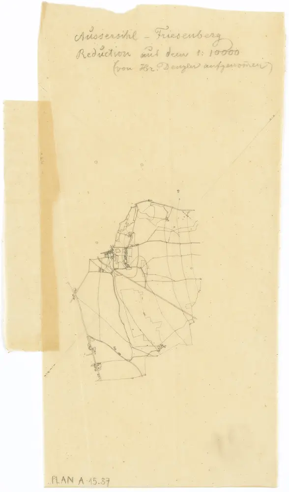 Vorlagen für die Topographische Karte des Kantons Zürich (Wild-Karte): Bezirk Zürich: Kartenbild-Pause: Aussersihl, Wiedikon-Friesenberg