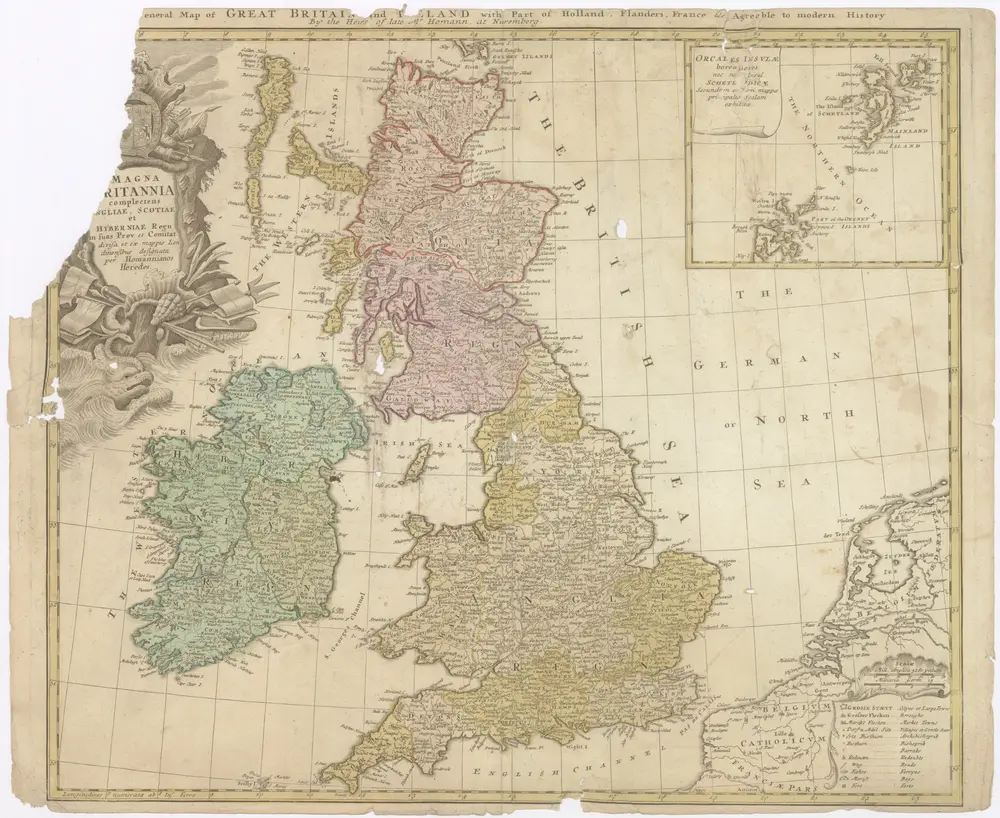 MAGNA BRITANNIA complectens ANGLIAE, SCOTIAE ET HIBERNIAE Regn[a]