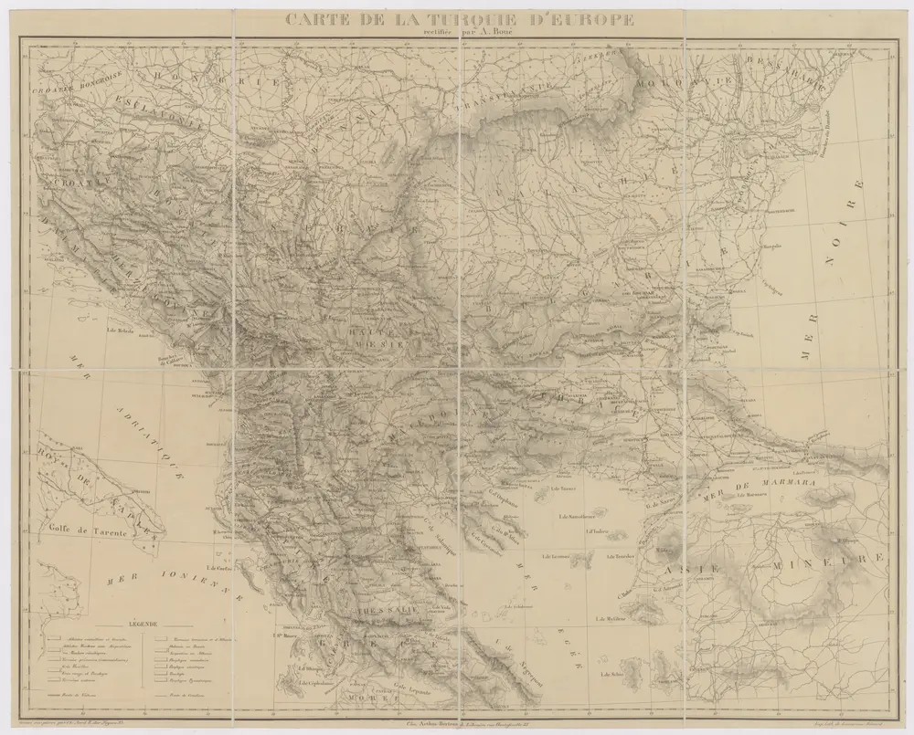 Carte de la Turquie d'Europe